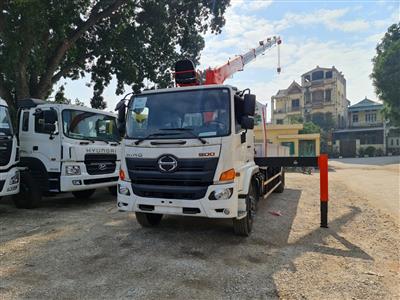 Lắp đặt cẩu tự hành KangLim KS2056 trên xe tải Hino 500